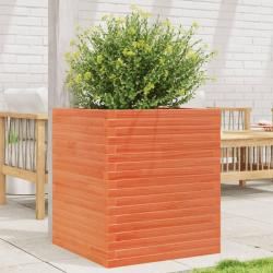 Jardini&egrave;re cire marron 60x60x68,5 cm bois de pin massif
