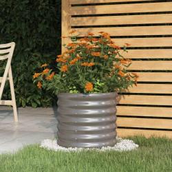 Jardini&egrave;re de jardin Acier enduit de poudre 40x40x36 cm Gris