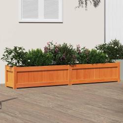 Jardini&egrave;re cire marron 180x31x31 cm bois de pin massif