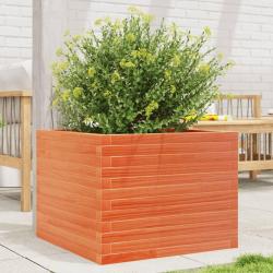 Jardini&egrave;re cire marron 60x60x45,5 cm bois de pin massif