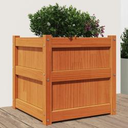 Jardini&egrave;re cire marron 50x50x50 cm bois de pin massif