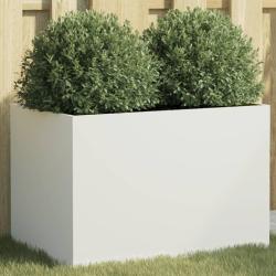 Jardini&egrave;re blanc 62x40x39 cm acier