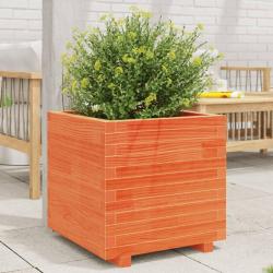 Jardini&egrave;re cire marron 50x50x49,5 cm bois de pin massif