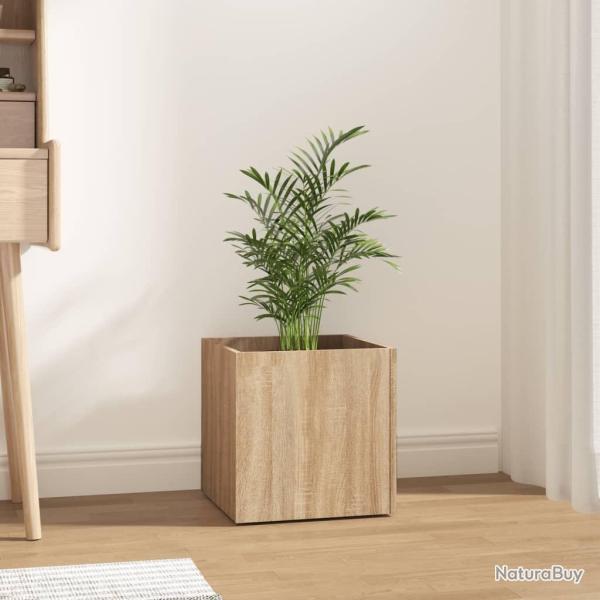 Jardini�re Ch�ne sonoma 40x40x40 cm Bois d'ing�nierie