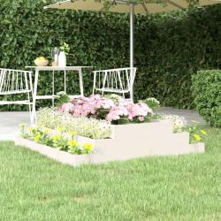Jardini&egrave;re Blanc 110x110x27 cm Bois massif de pin