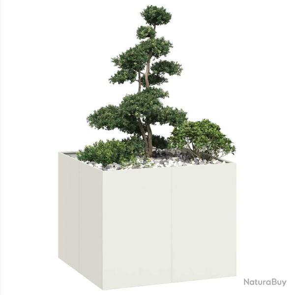 Jardini�re blanc 100x100x80 cm acier