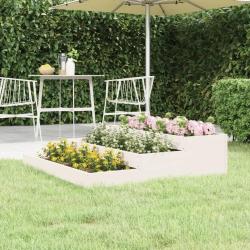 Jardini&egrave;re Blanc 107x107x27 cm Bois massif de pin alsavelo