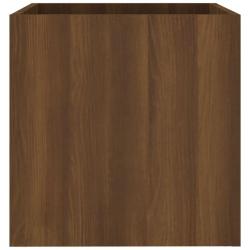 Jardini&egrave;re Ch&ecirc;ne marron 40x40x40 cm Bois d'ing&eacute;nierie
