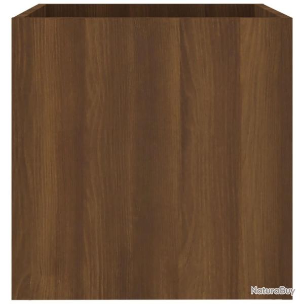 Jardini�re Ch�ne marron 40x40x40 cm Bois d'ing�nierie