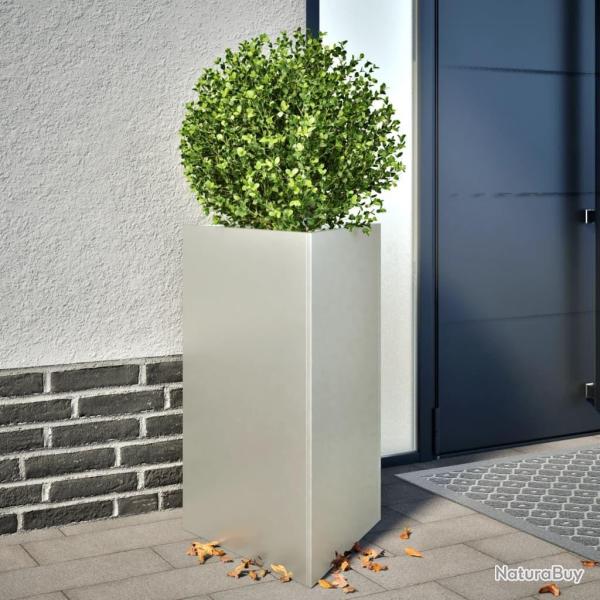 Jardinires 2 pcs triangulaire 50x43x75 cm acier inoxydable alsavelo