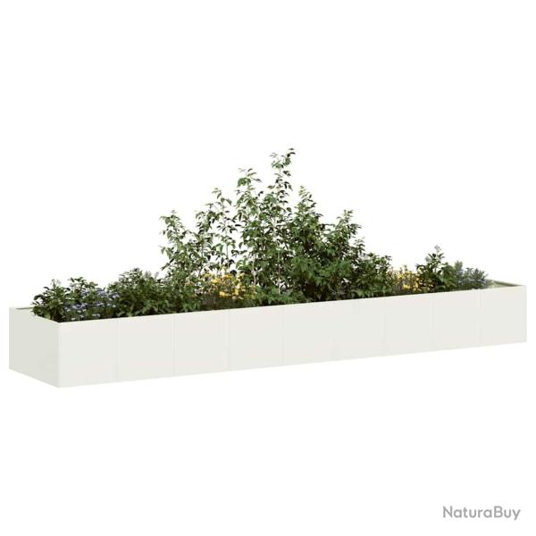 Jardini�re blanc 360x80x40 cm acier