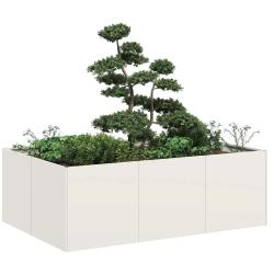 Jardini&egrave;re blanc 120x80x40 cm acier