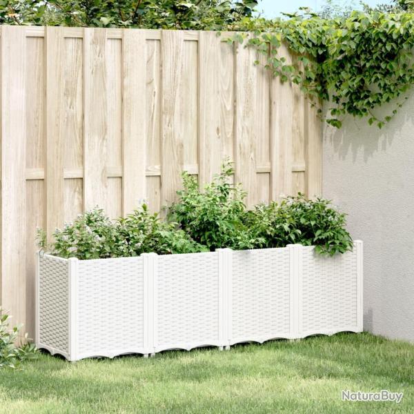 Jardini�re blanc 160x40x53 cm polypropyl�ne