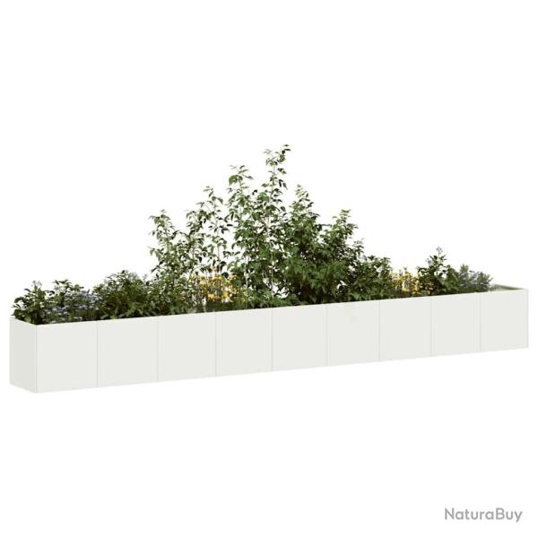 Jardini�re blanc 360x40x40 cm acier lamin� � froid