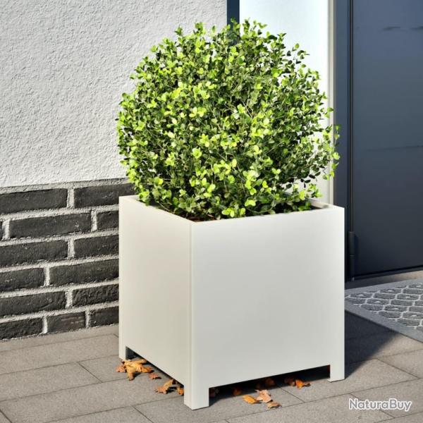 Jardini�re blanc 40x40x40 cm acier