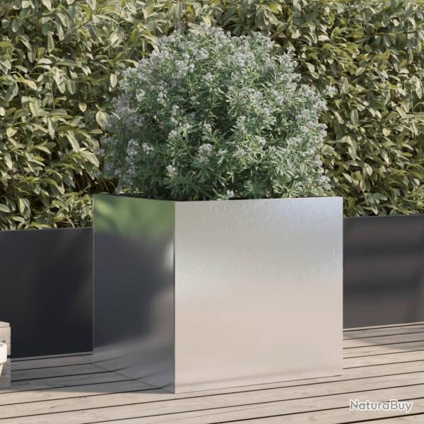 Jardini�re argent� 49x47x46 cm acier inoxydable