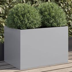 Jardini&egrave;re argent&eacute; 62x40x39 cm acier galvanis&eacute;