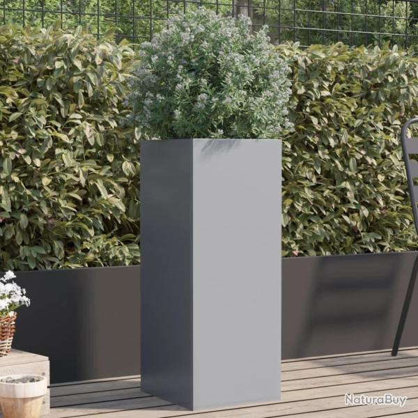 Jardini�re argent� 32x29x75 cm acier galvanis�