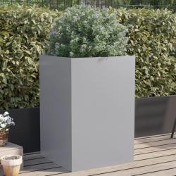 Jardini&egrave;re argent&eacute; 52x48x75 cm acier galvanis&eacute;