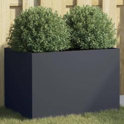 Jardini&egrave;re anthracite 62x40x39 cm acier