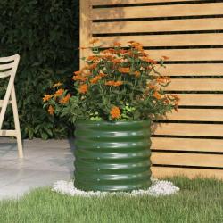 Jardini&egrave;re de jardin Acier enduit de poudre 40x40x36 cm Vert