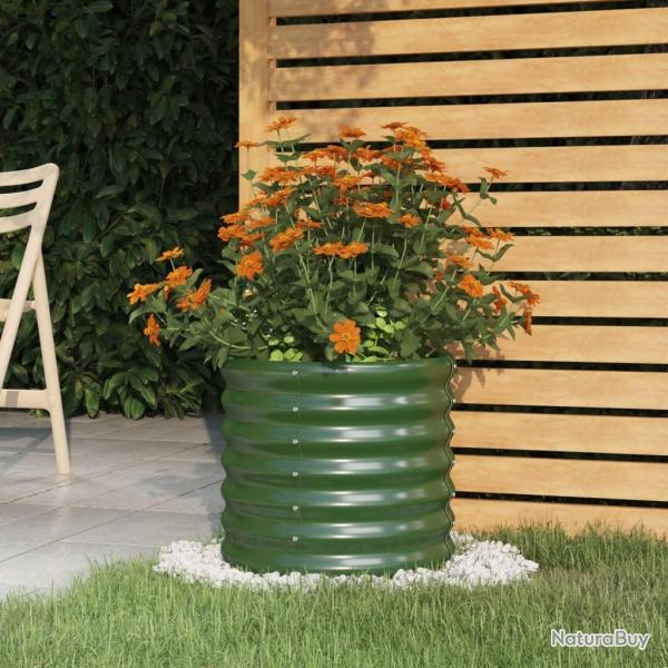 Jardini�re de jardin Acier enduit de poudre 40x40x36 cm Vert alsavelo