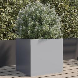 Jardini&egrave;re argent&eacute; 42x40x39 cm acier galvanis&eacute;