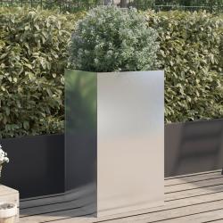 Jardini&egrave;re argent&eacute; 42x38x75 cm acier inoxydable