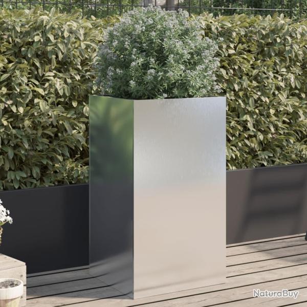 Jardini�re argent� 42x38x75 cm acier inoxydable