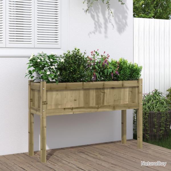 Jardini�re avec pieds 110x31x70 cm bois de pin impr�gn�