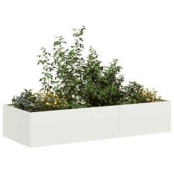 Jardini&egrave;re blanc 200x80x40 cm acier