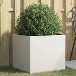 Jardini&egrave;re blanc 49x47x46 cm acier