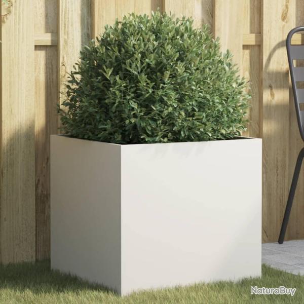 Jardini�re blanc 49x47x46 cm acier