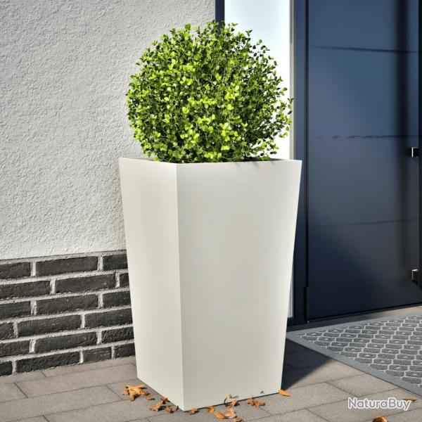 Jardini�re blanc 45x45x75 cm acier