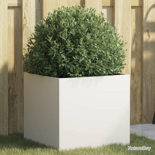 Jardini�re blanc 42x40x39 cm acier