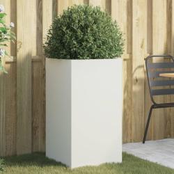 Jardini&egrave;re blanc 42x38x75 cm acier