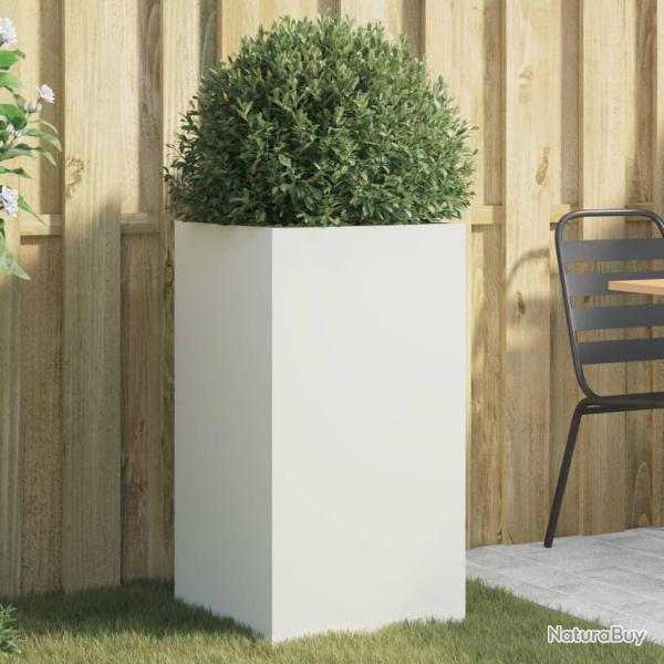 Jardini�re blanc 42x38x75 cm acier