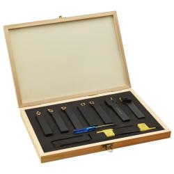 Jeu d'outils de tournage indexables 12 pcs 16x16 mm 100 mm