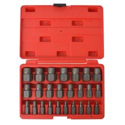 Kit d'extracteurs de vis &agrave; cannelures multiples Acier 25 pi&egrave;ces