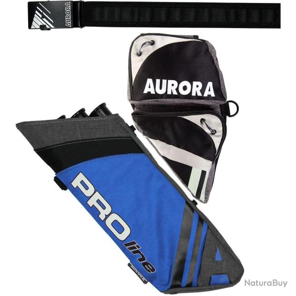 Carquois Aurora Proline 4 tubes avec ceinture LH Black/Blue