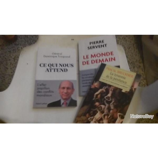 CE QUI NOUS ATTEND du gnral Dominique Trinquand + 2 autres livres