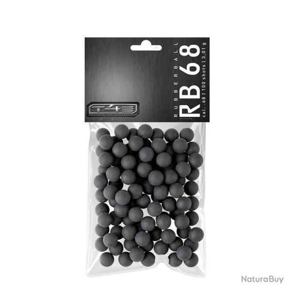Billes d'entrainement T4E RB68 caoutchouc cal. 6 bo�te x100