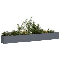 Jardini&egrave;re anthracite 360x40x40 cm acier lamin&eacute; &agrave; froid