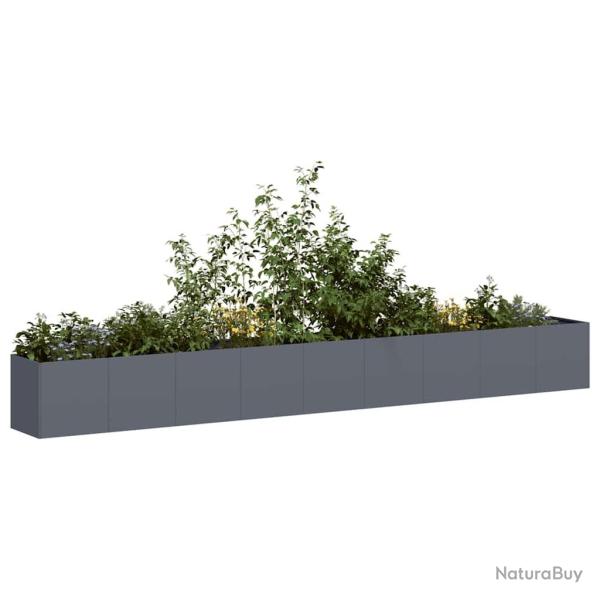 Jardini�re anthracite 360x40x40 cm acier lamin� � froid alsavelo