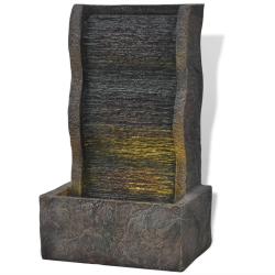 Fontaine d'int&eacute;rieur avec lampe LED Polyr&eacute;sine alsavelo