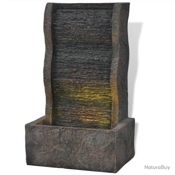 Fontaine d'int�rieur avec lampe LED Polyr�sine