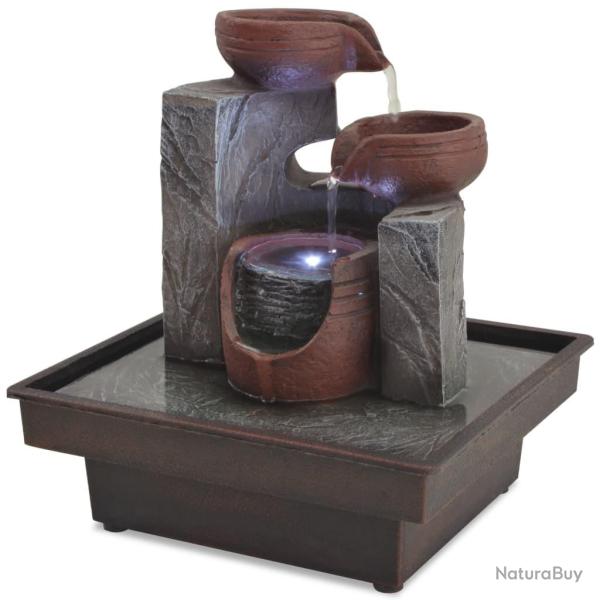 Fontaine d'int�rieur avec lampe LED Polyr�sine