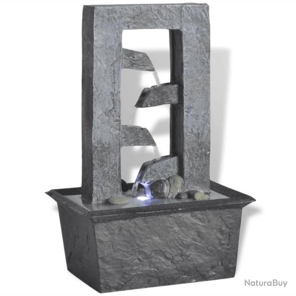 Fontaine d'int�rieur avec lumi�re LED Poly-r�sine