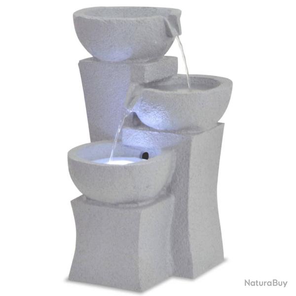 Fontaine d'int�rieur avec lampe LED Polyr�sine
