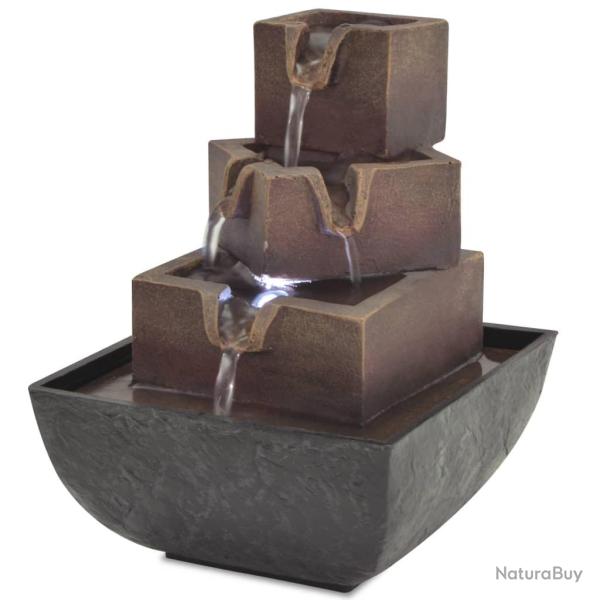 Fontaine d'int�rieur avec lampe LED Polyr�sine